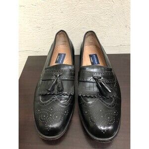 Bostonian Black Leather Loafers with Tassels